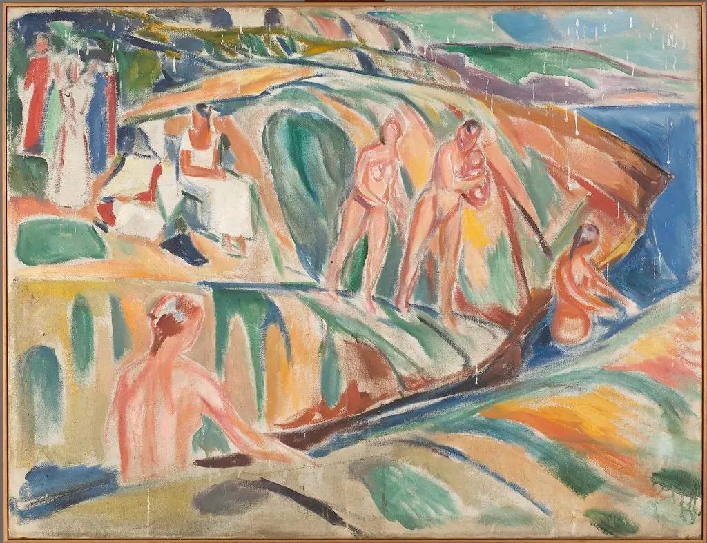 Sunbathing Women on Rocks