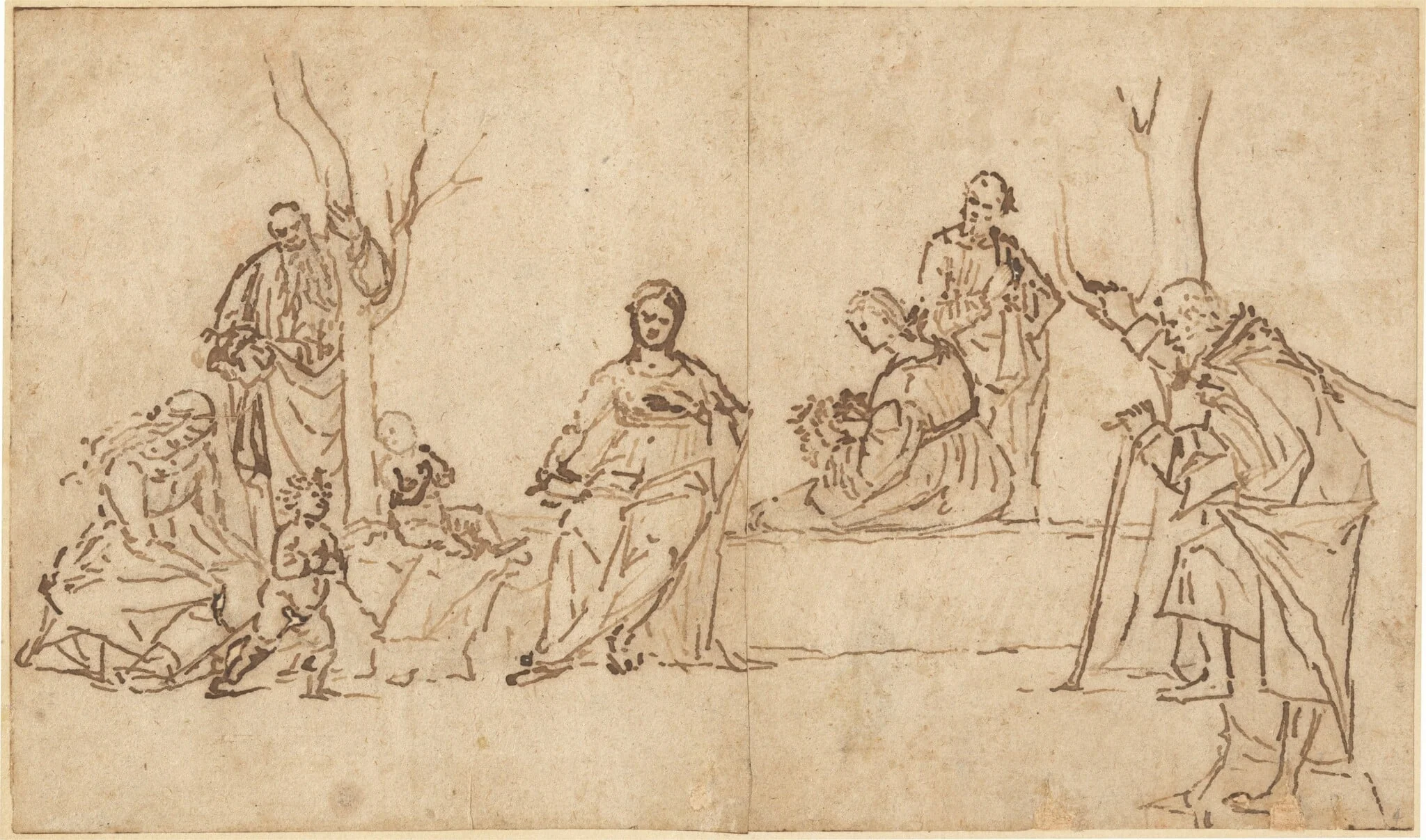The Madonna and Child with Saints in a Landscape (Sacra Conversazione)