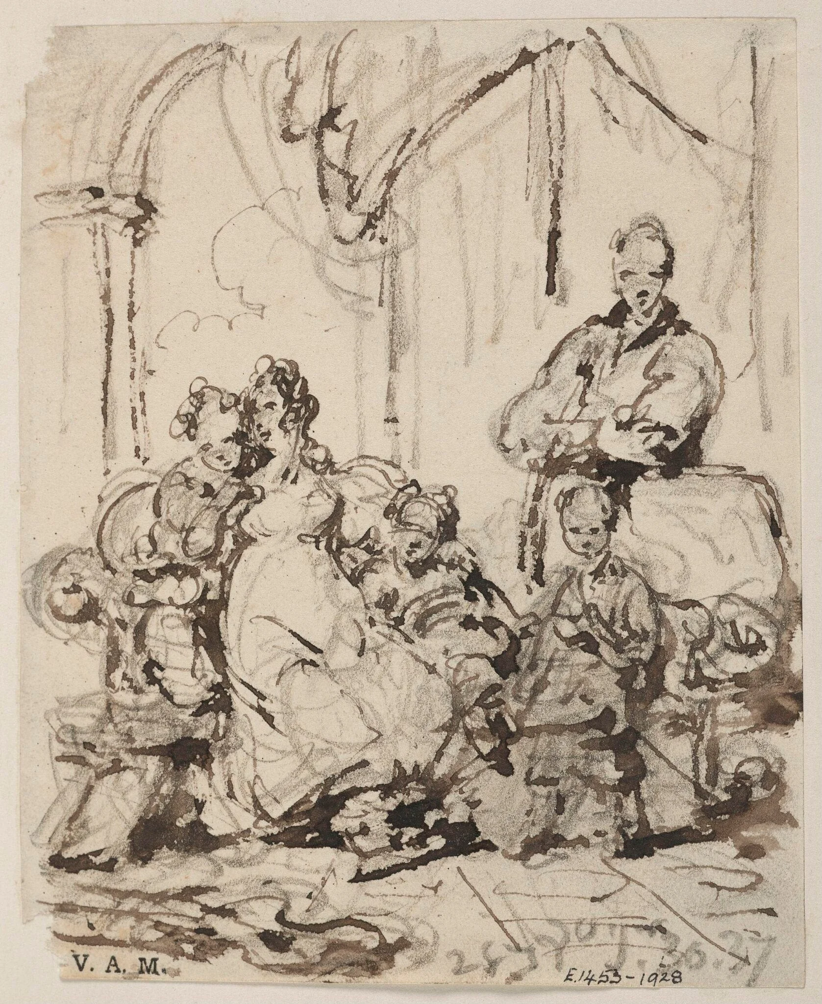 A study for a portrait of Alexander Grant and his family