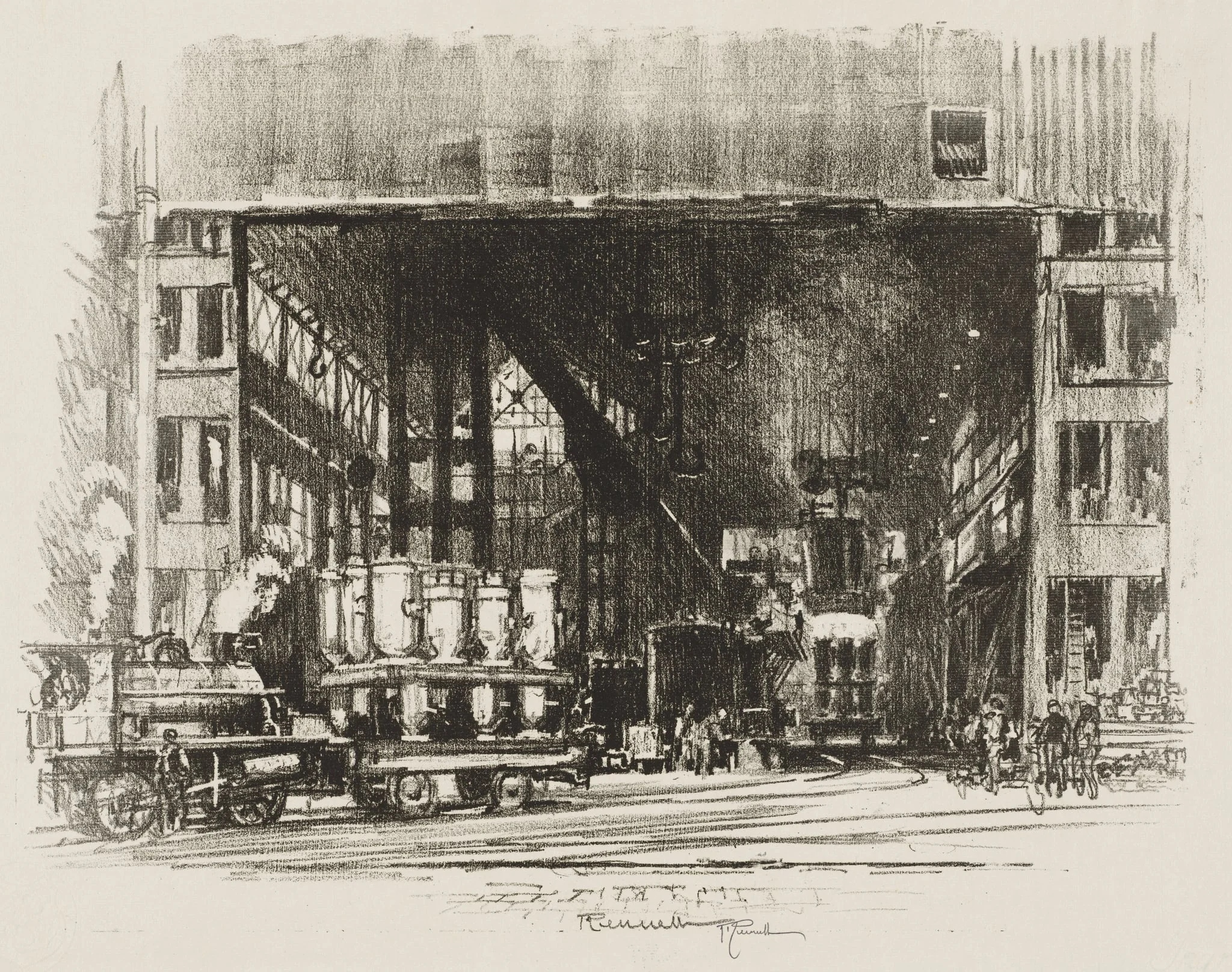 English War Work:  The Urns, Casting Big Shells