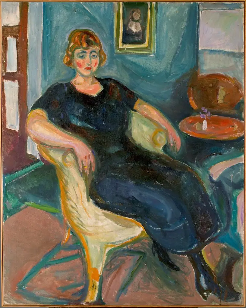 Model in Wicker Chair
