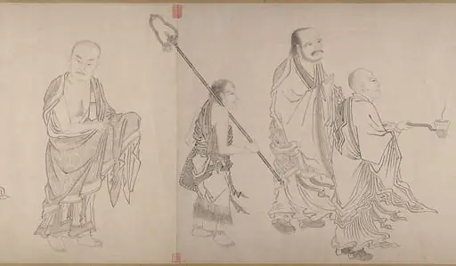 明  傳仇英  十六羅漢圖  卷|The Sixteen Luohans