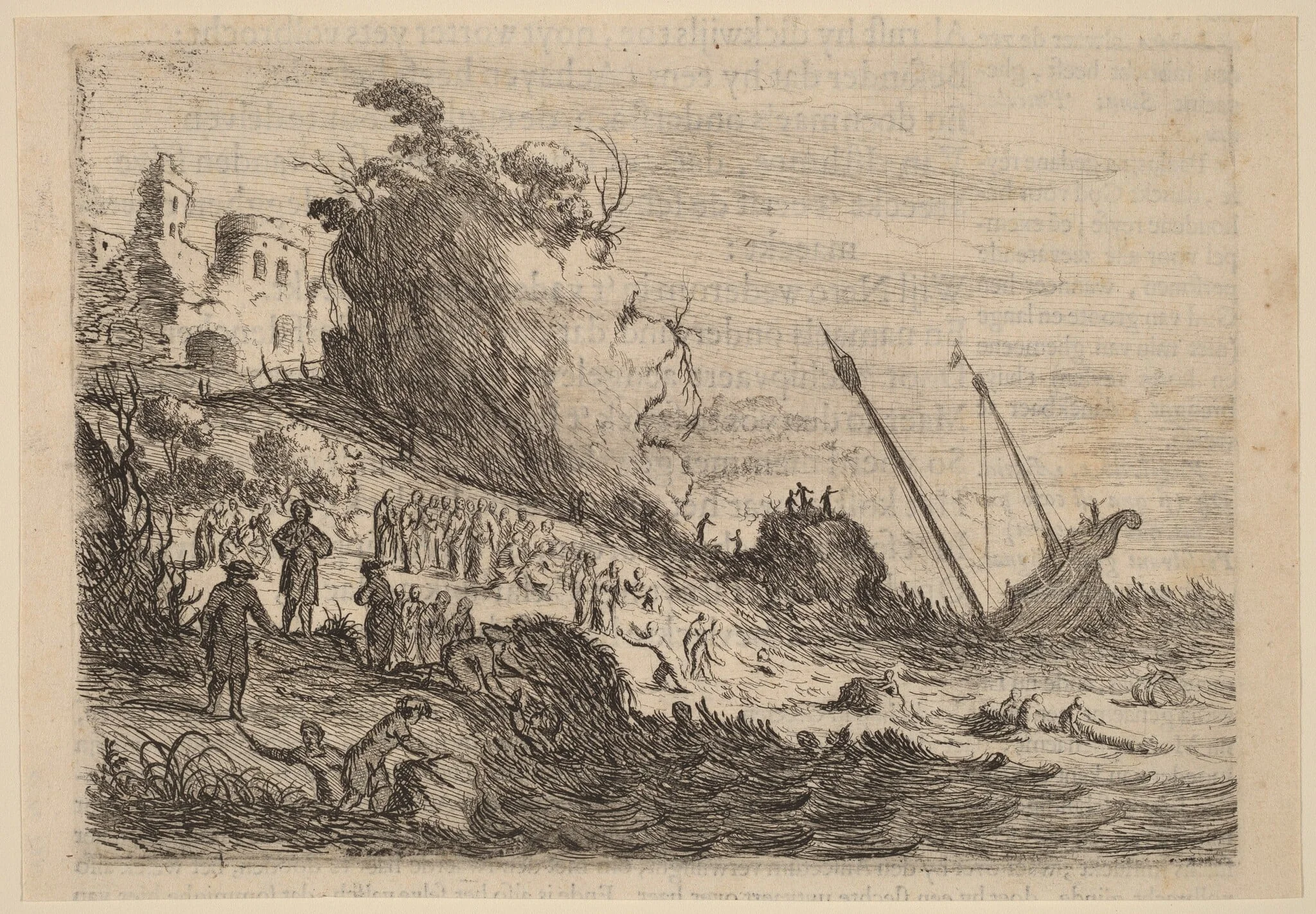 Saint Paul Shipwrecked on the Island of Malta, by Willem Basse, ink, 1634