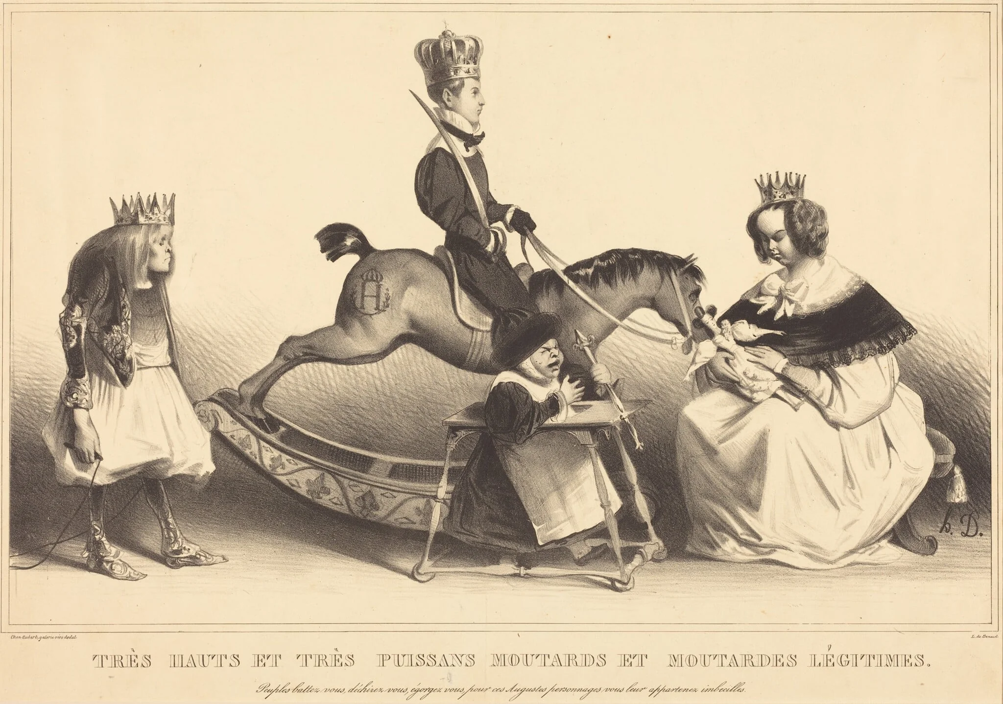 Très hauts et très puissans moutards et moutardes légitimes, by Honoré Daumier, ink, 1834