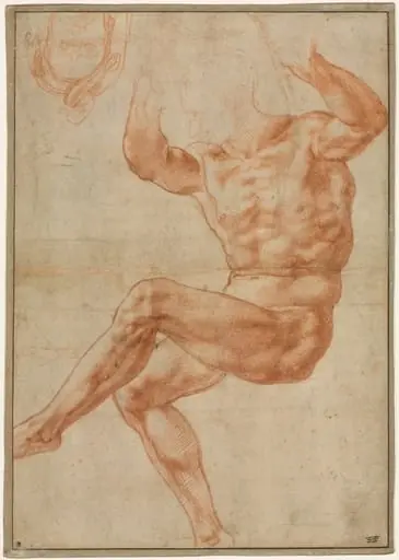Study for the Nude Youth over the Prophet Daniel (recto)