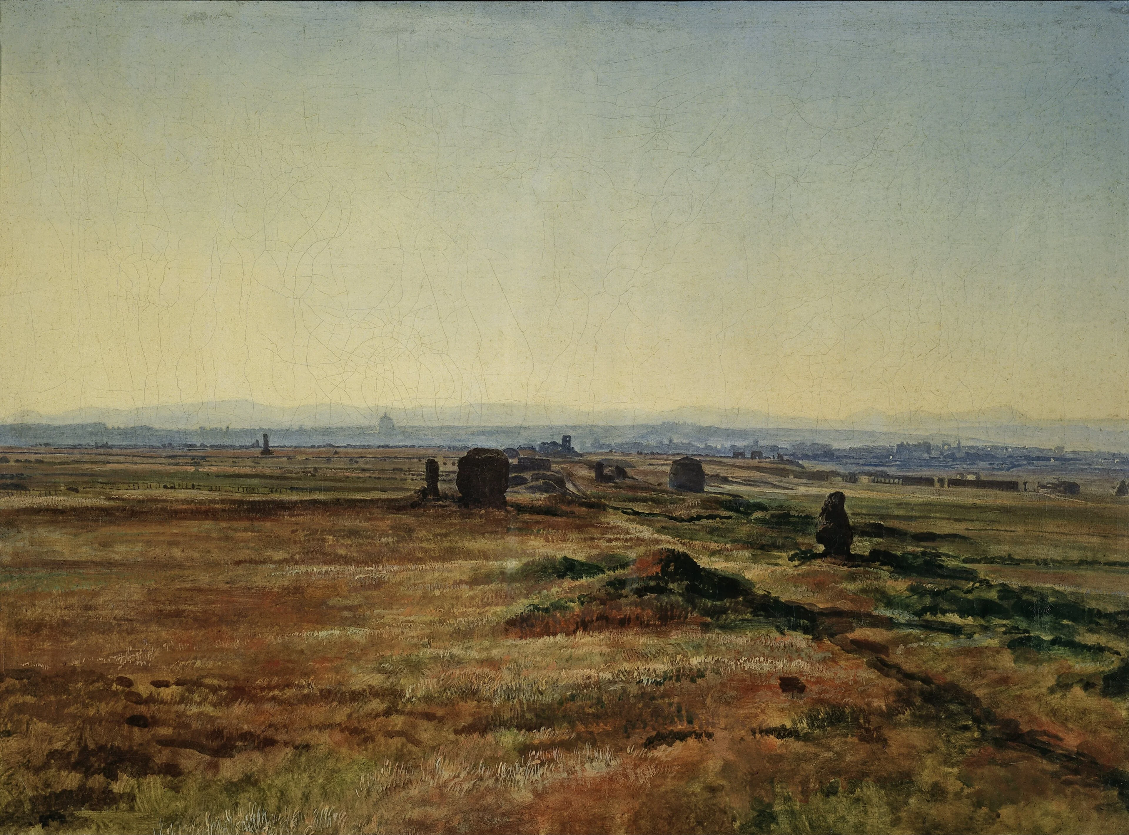 Via Appia at Sunset, by Alexander Ivanov, oil, 1845