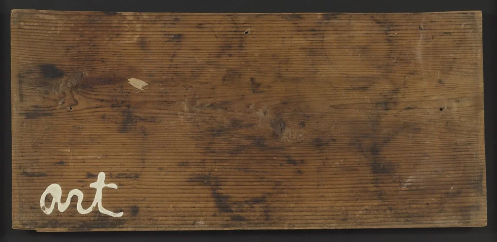 Untitled, by Ben Vautier, wood, 1974