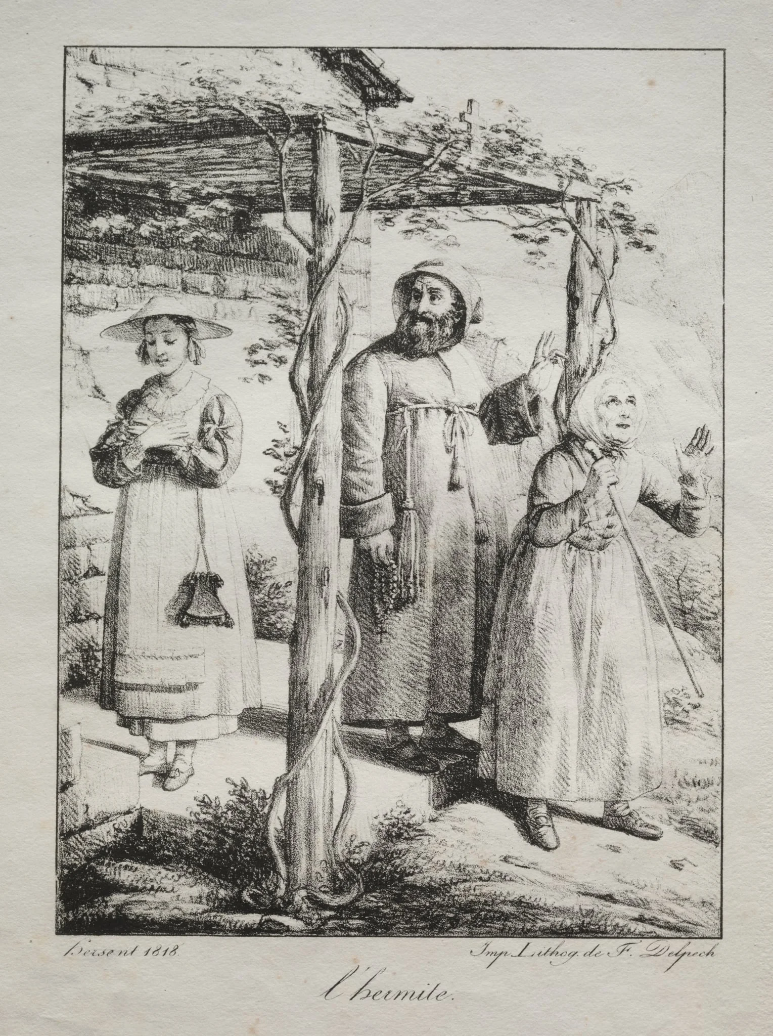 The Hermit, by Louis Hersent, 1818