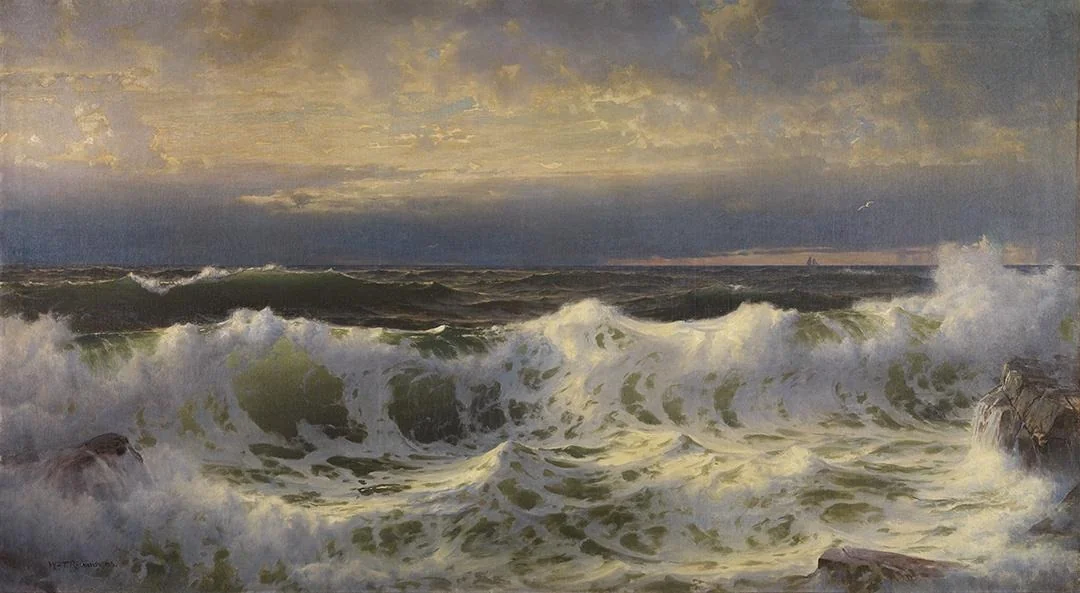 Along the Shore, by William Trost Richards, oil, 1903