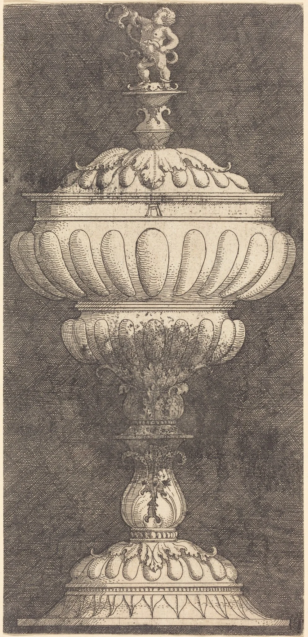 Covered Goblet with Young Hercules, by Albrecht Altdorfer, ink, 1522