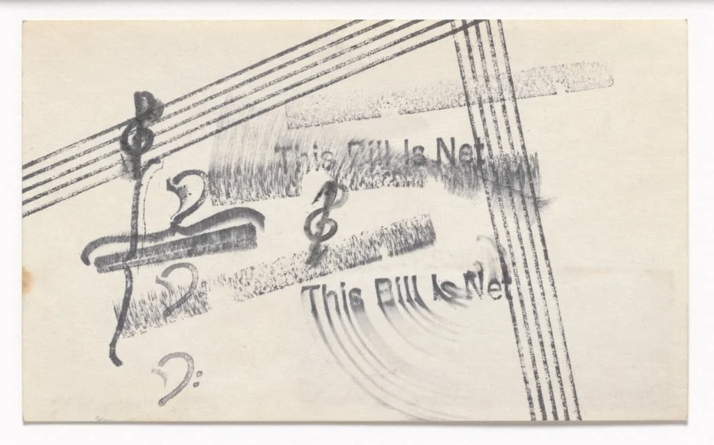 Untitled, by Dick Higgins, ink, 1959