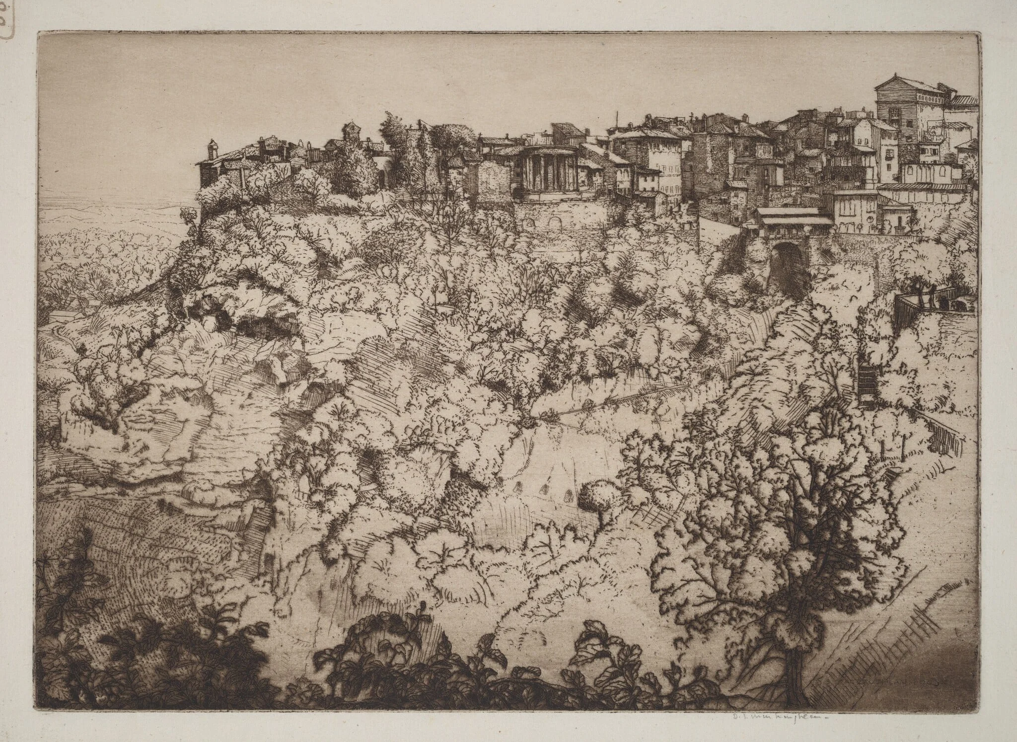 Tivoli, by Donald Shaw MacLaughlan, ink, 1905