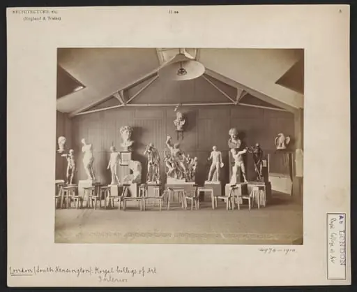 Royal College of Art interior showing plaster casts of classical sculpture