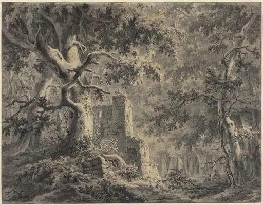 Ruins by a Woodland Stream