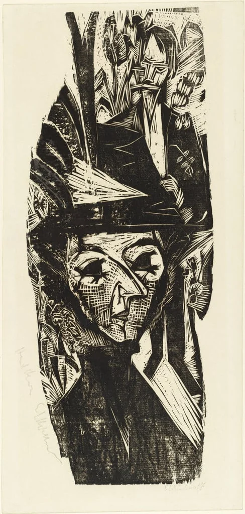 Untitled, by Ernst Ludwig Kirchner, ink, 1917
