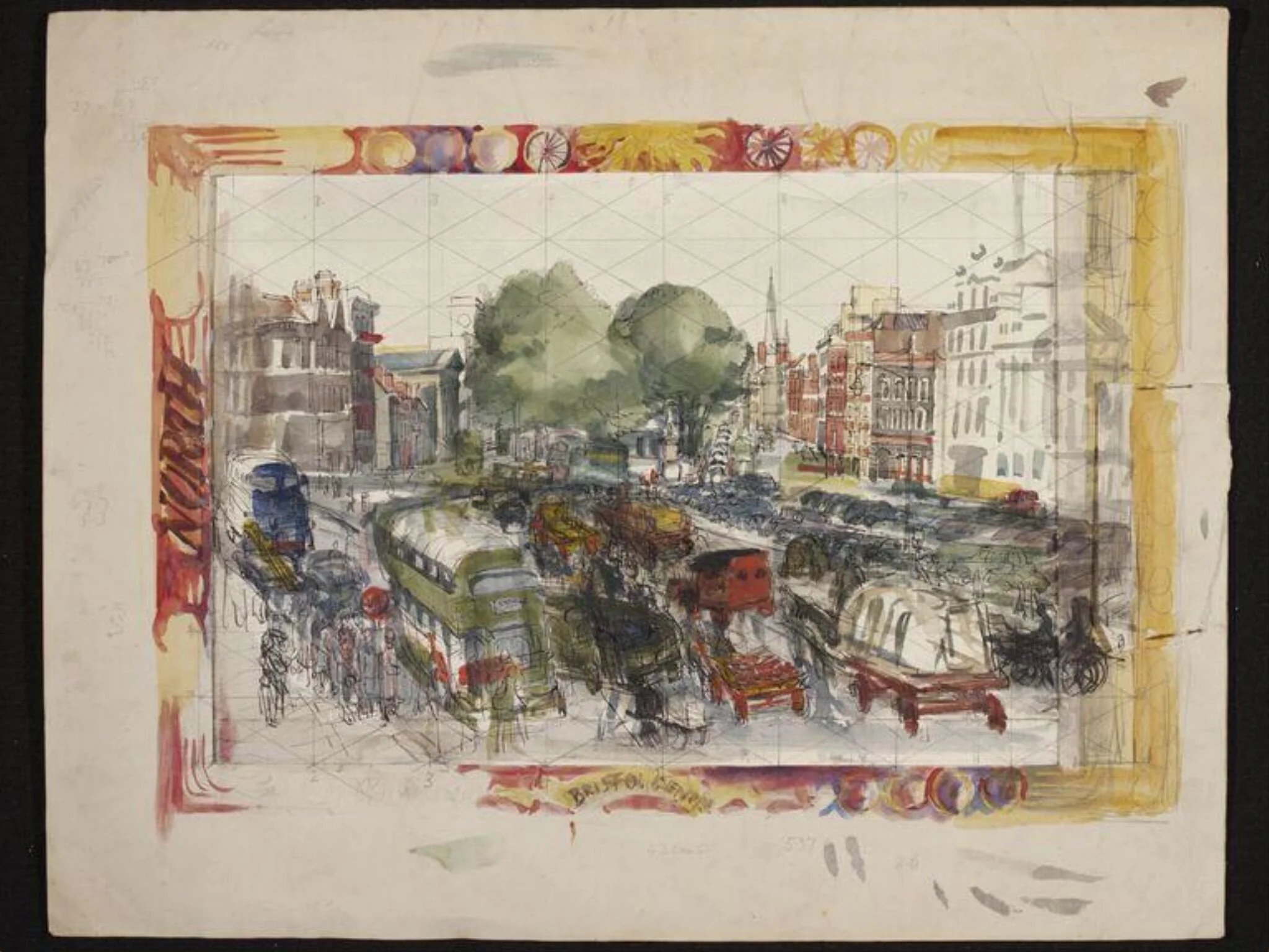 Untitled, by Phyllis E. Ginger, watercolor, 1950