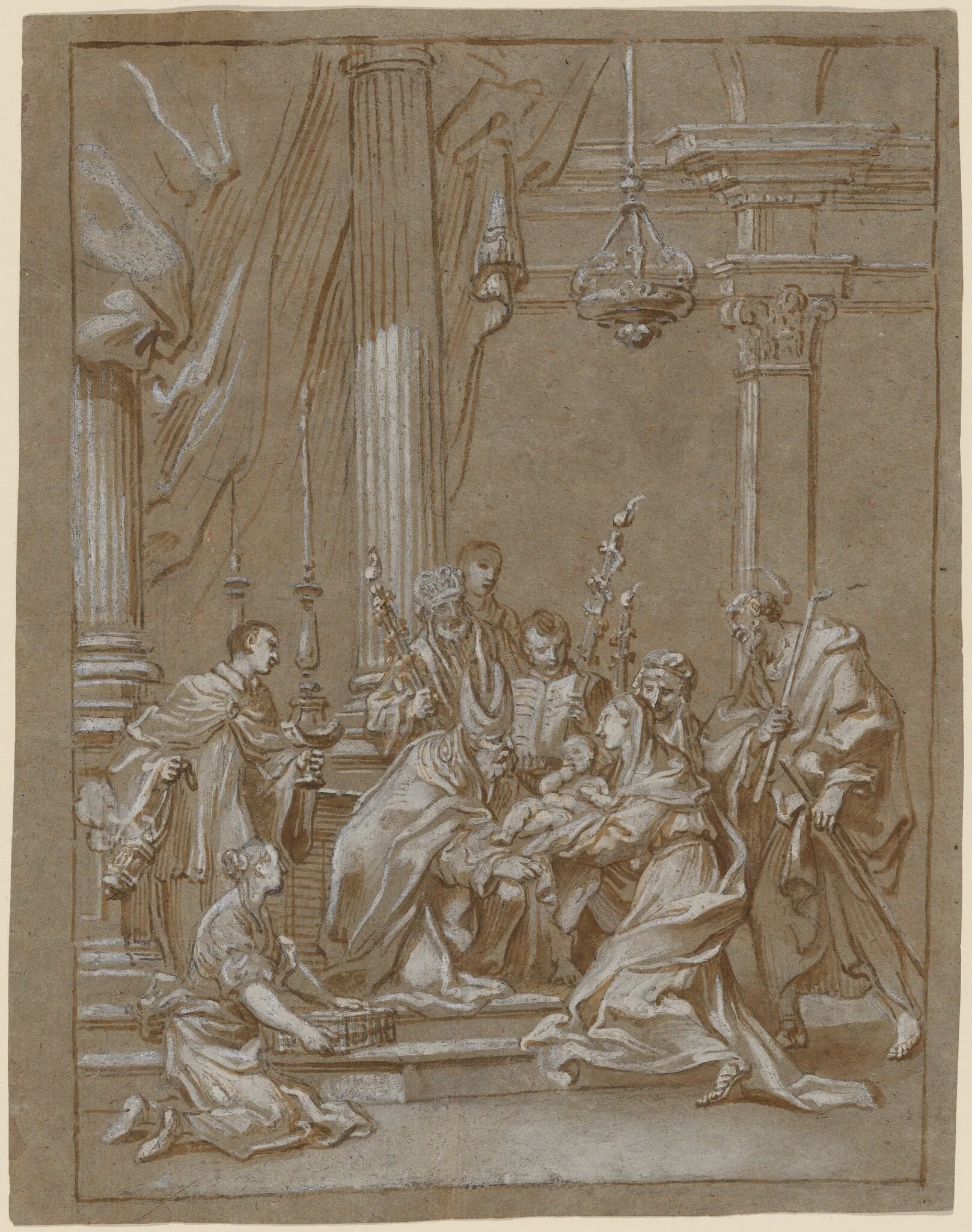 The Presentation in the Temple, by Paolo Gerolamo Piola, gouache, 1722