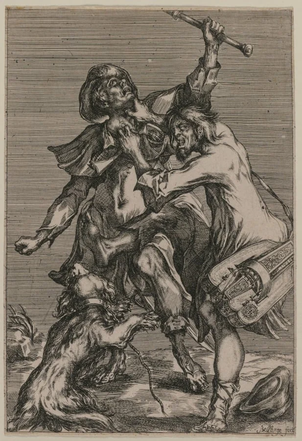 Two Beggars Fighting