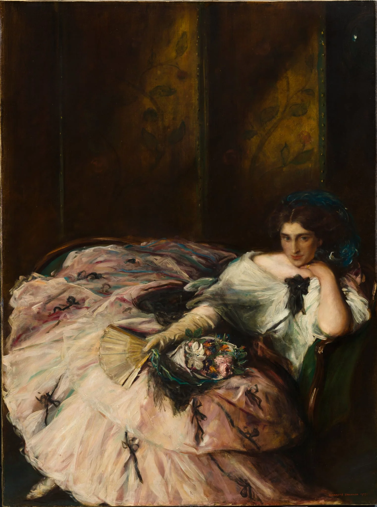 Souvenir of an "International Ball" (Portrait of Miss Kathleen Bruce), by Charles Hasslewood Shannon, unspecified, 1907