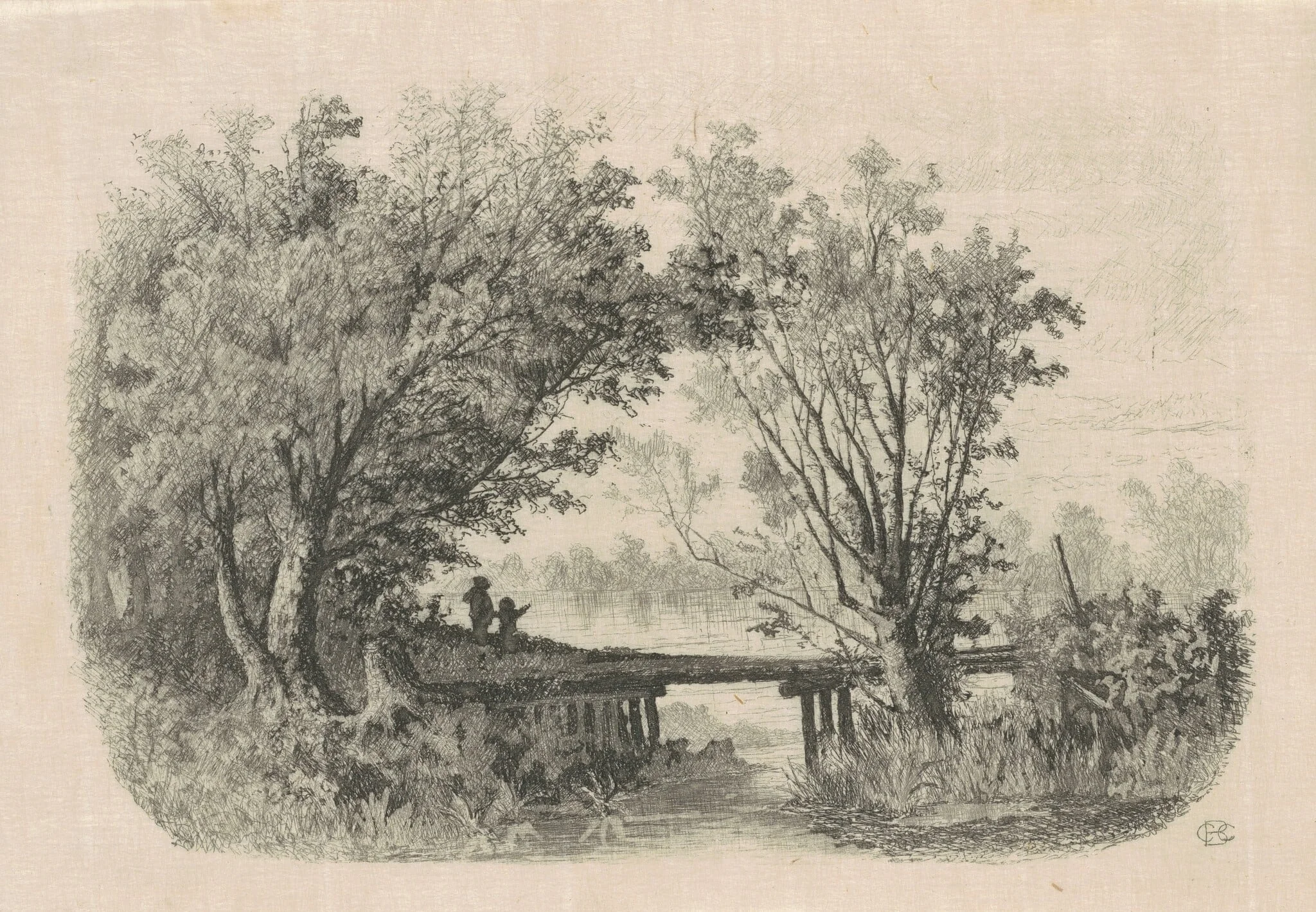 Willows, by Carl C. Brenner, ink, 1880