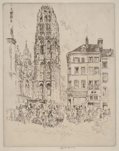 Flower Market and Butter Tower, Rouen