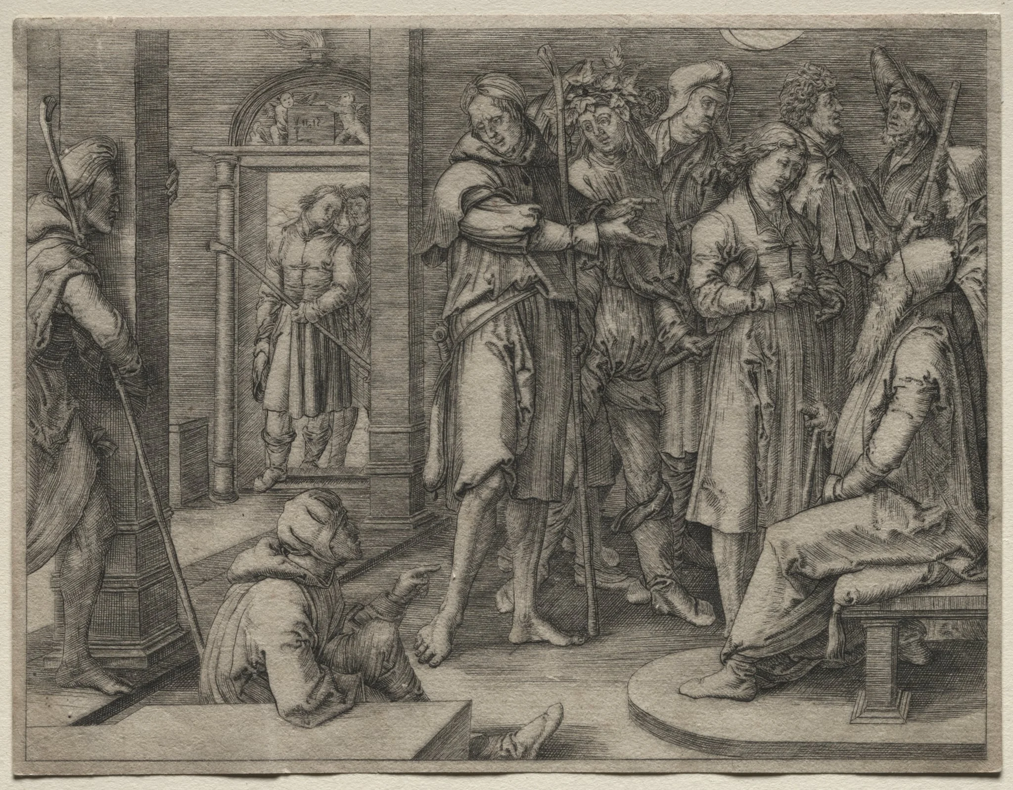 The Story of Joseph:  Joseph Interprets his Dream to Jacob, by Lucas van Leyden, 1512