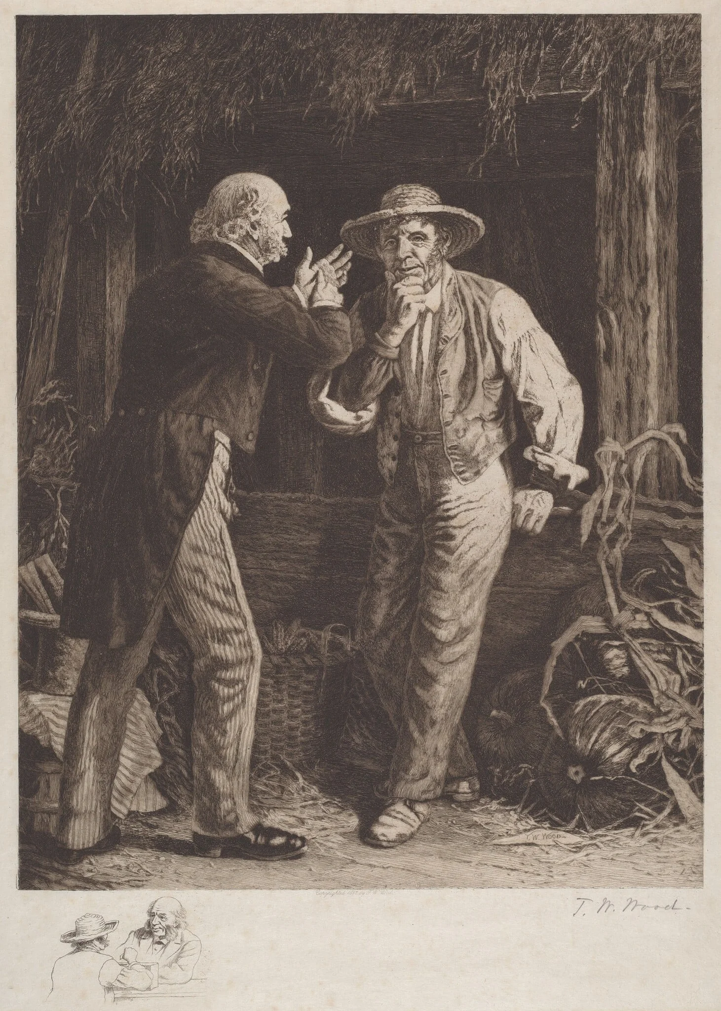 The Day Before the Election, by Thomas Waterman Wood, ink, 1887