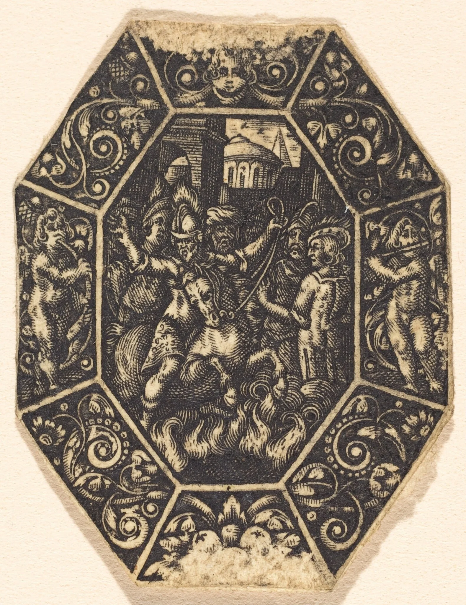 Man on Horseback, by Antoine Jacquard, ink, 1612