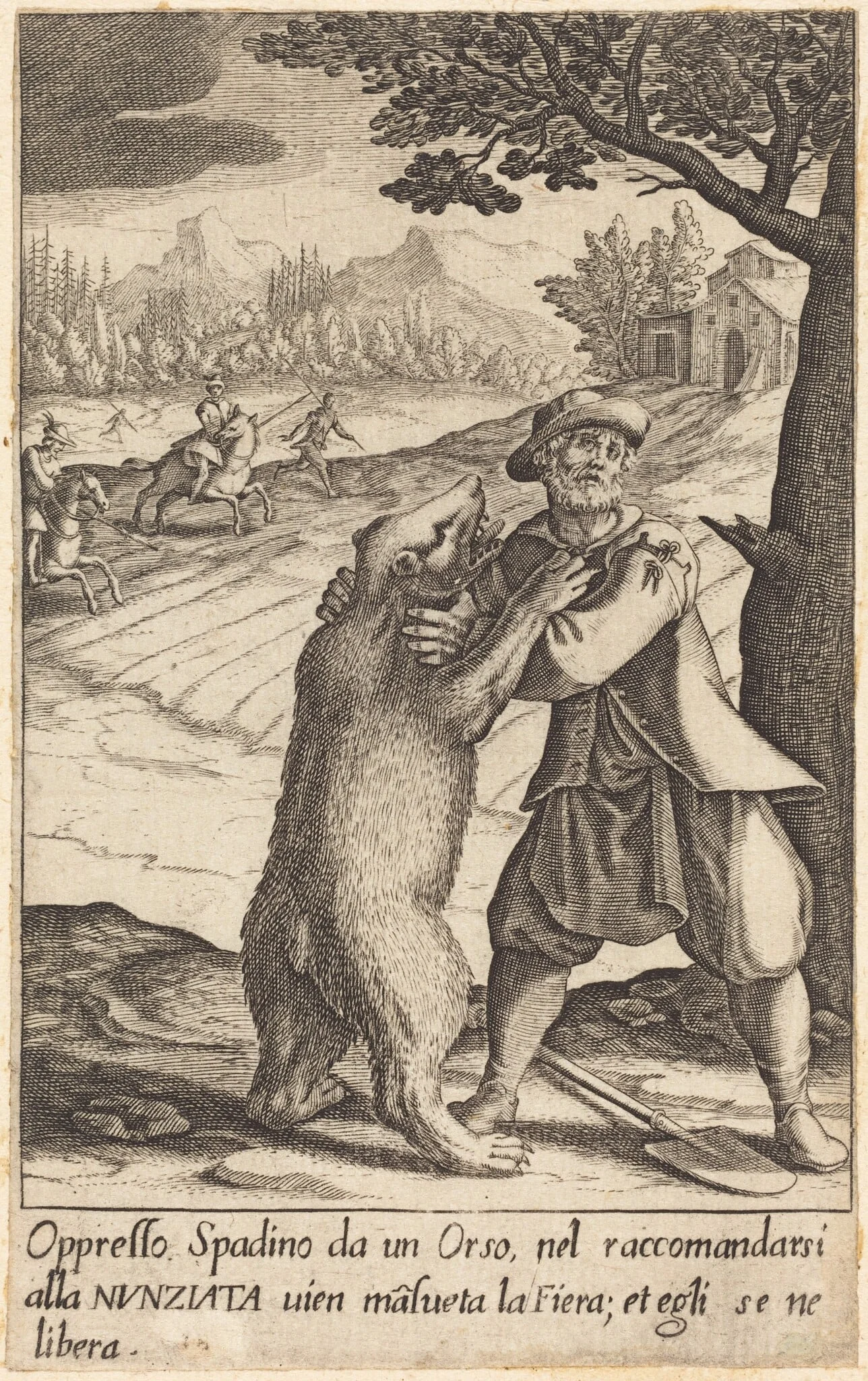 Spadino, by Jacques Callot, ink, 1619