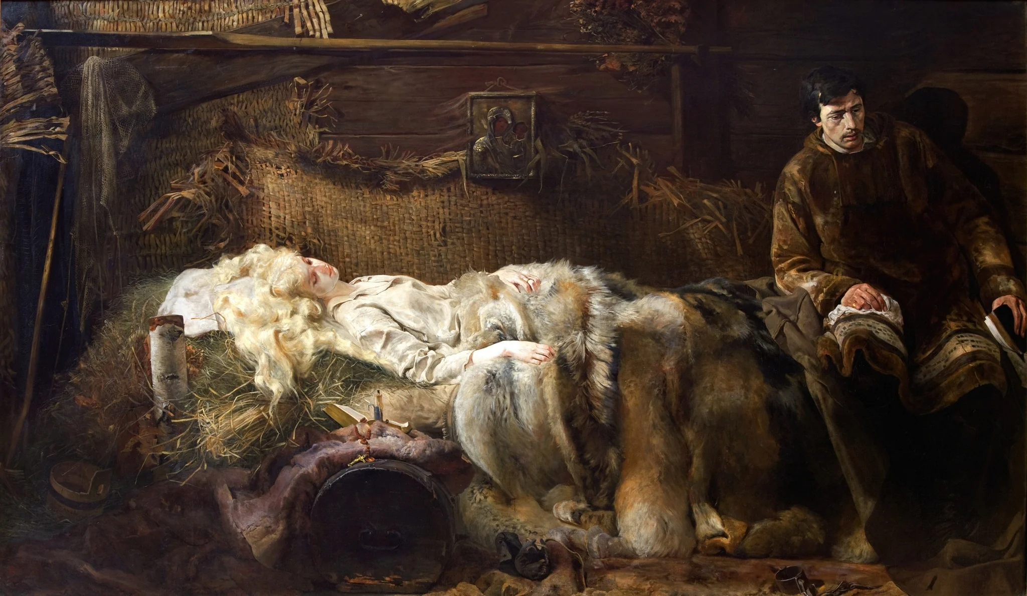 Death of Ellenai, by Jacek Malczewski, oil, 1892