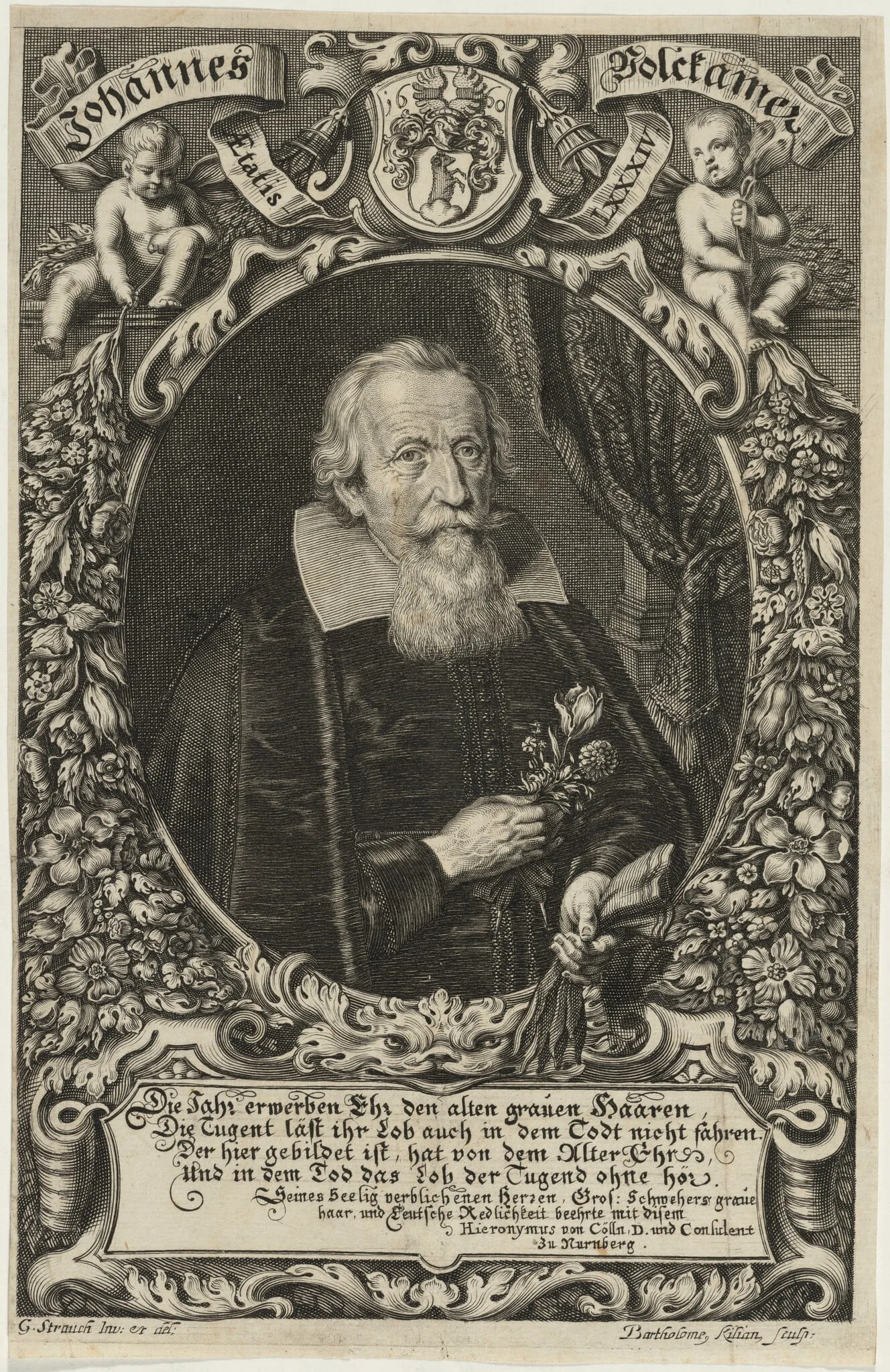 Johann Volckamer, by Bartholomaus Kilian, ink, 1663