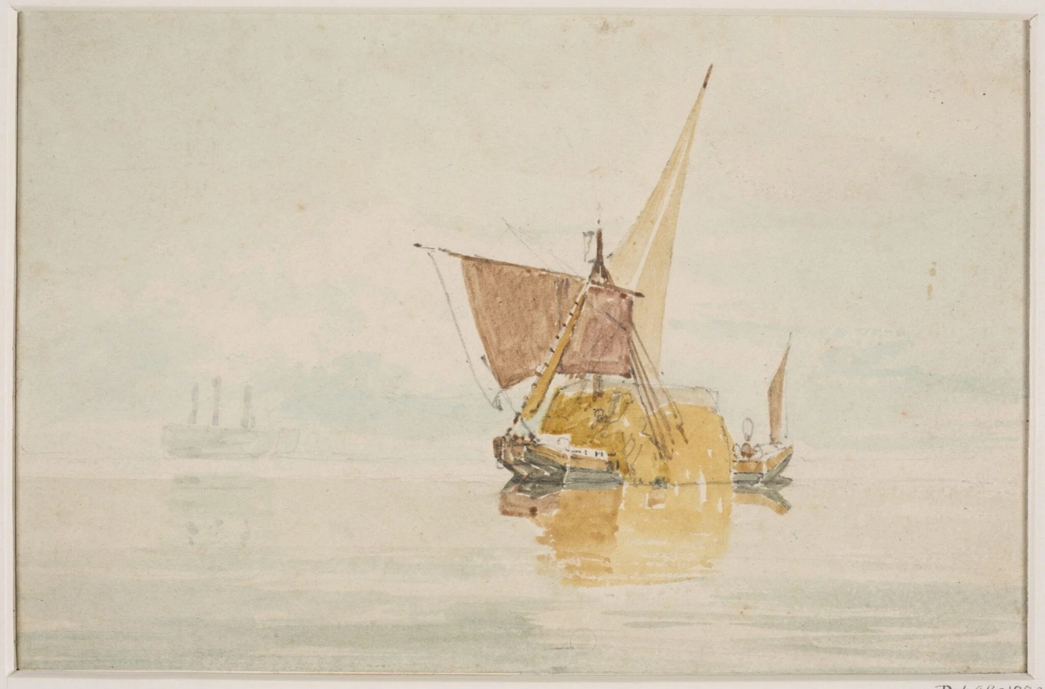 Sea-piece with a hay-barge