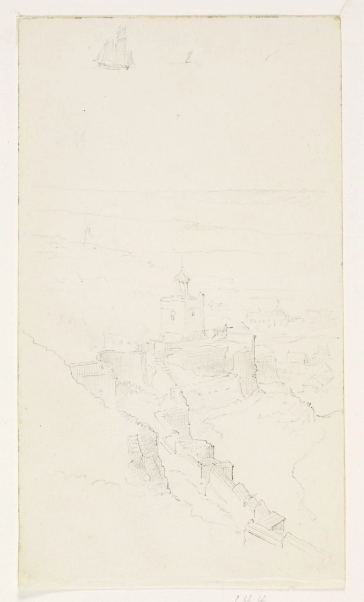 Topographical drawing, by A.W.N. Pugin, 1846