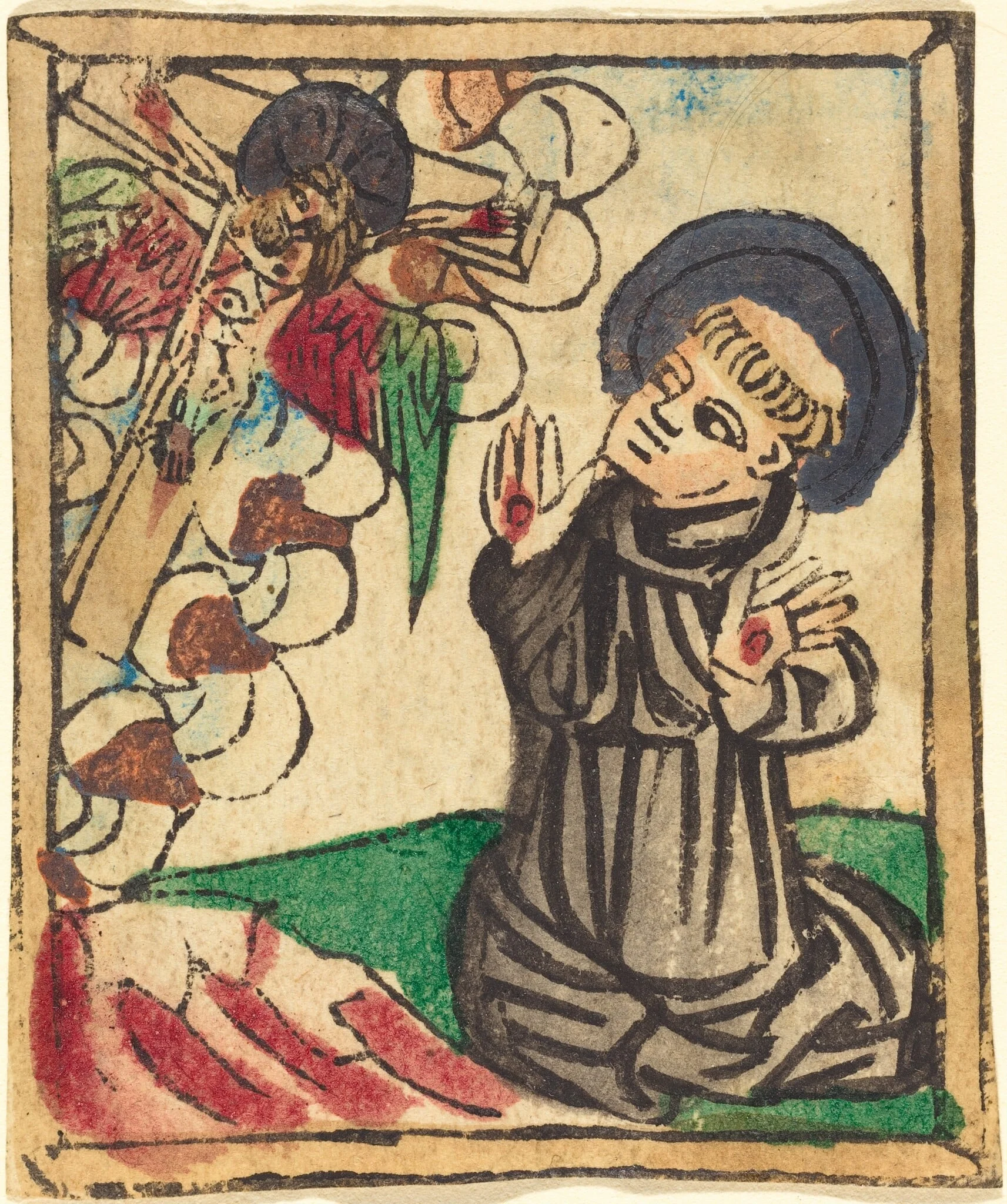 Saint Francis of Assisi, by German 15th Century, ink, 1460