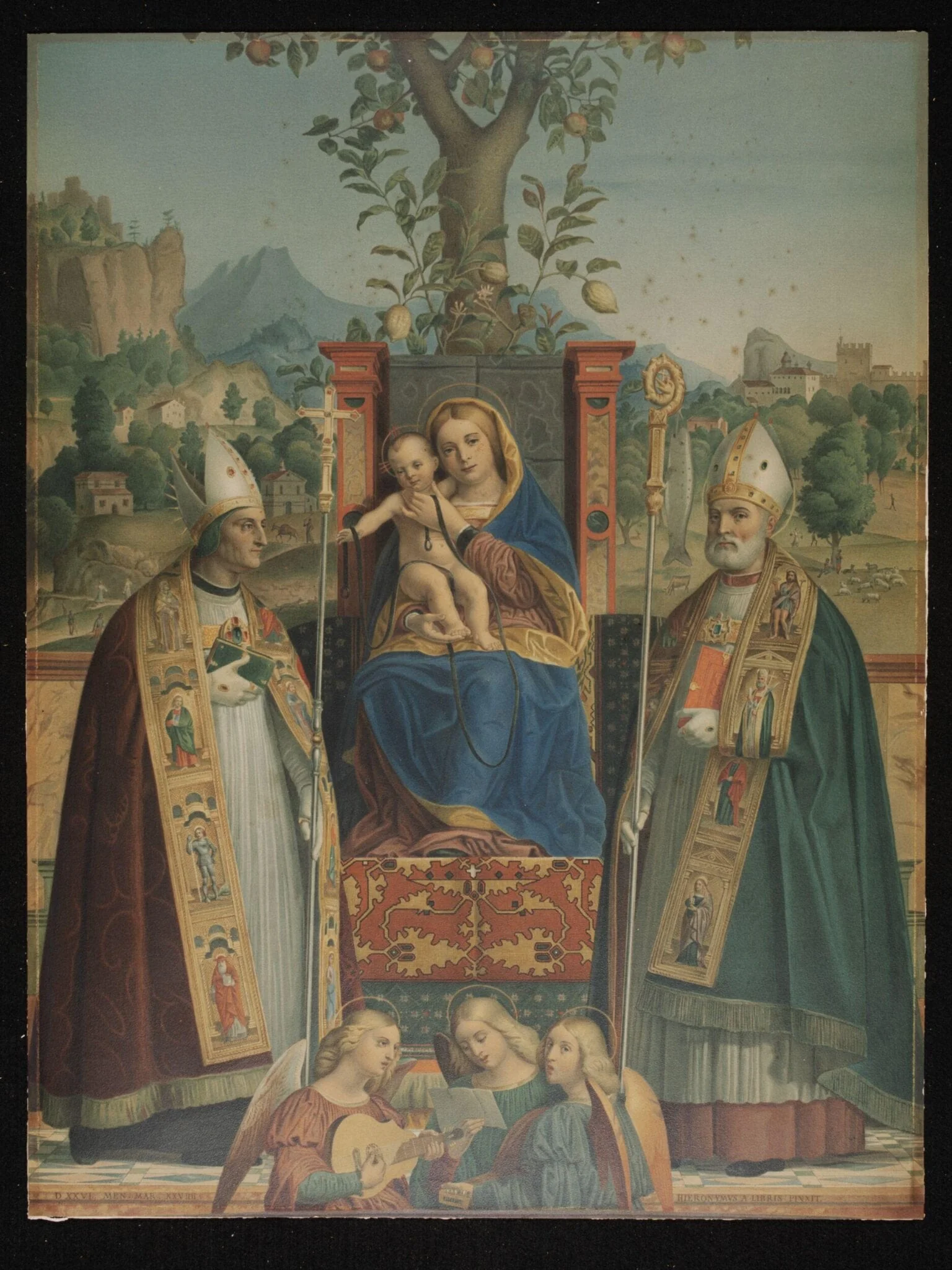 Virgin and Child with Saint Lorenzo Giustiniani and Zeno, by Edward Kaiser, 1874