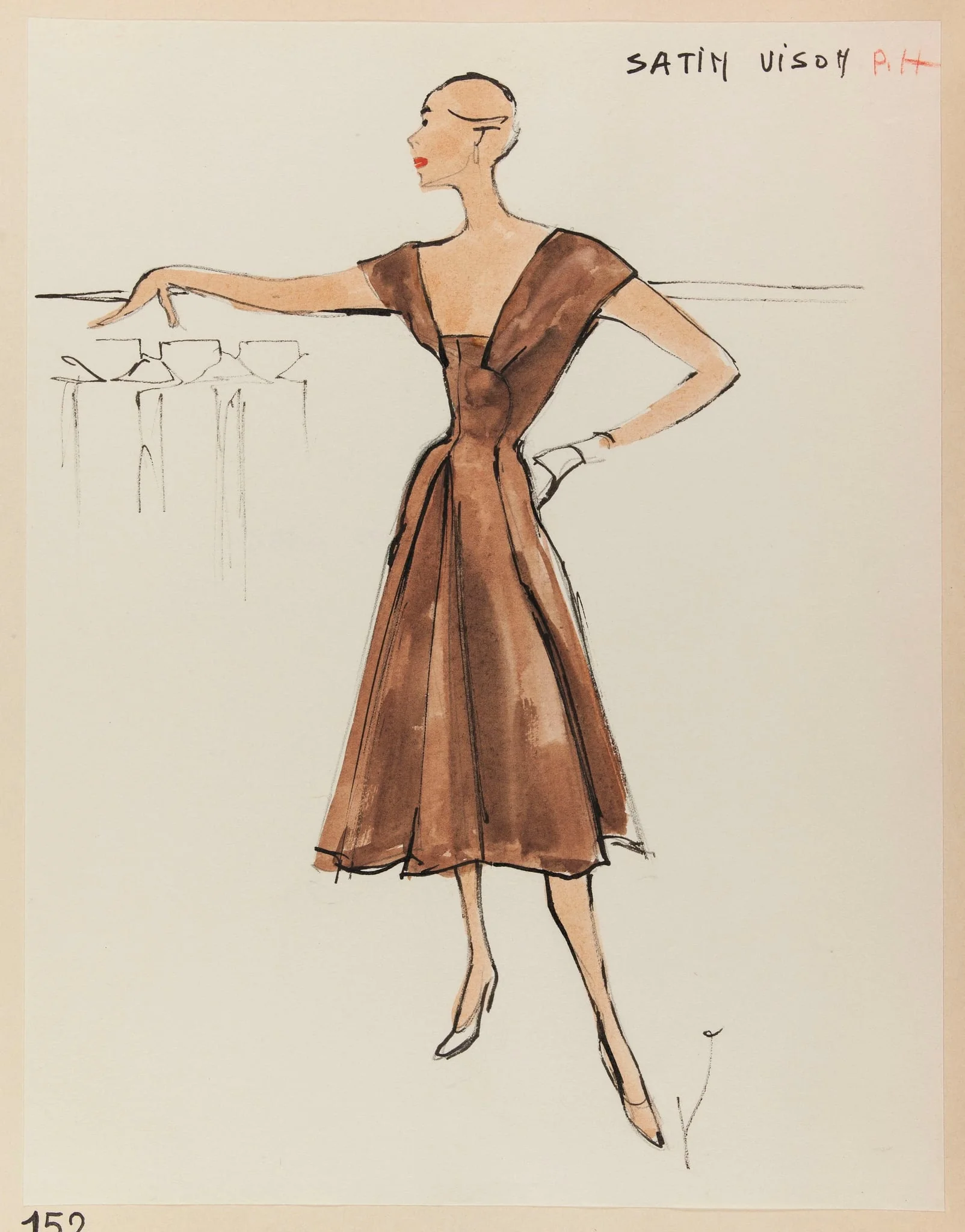 Satin vison, by Marie-Louise Carven, 1952