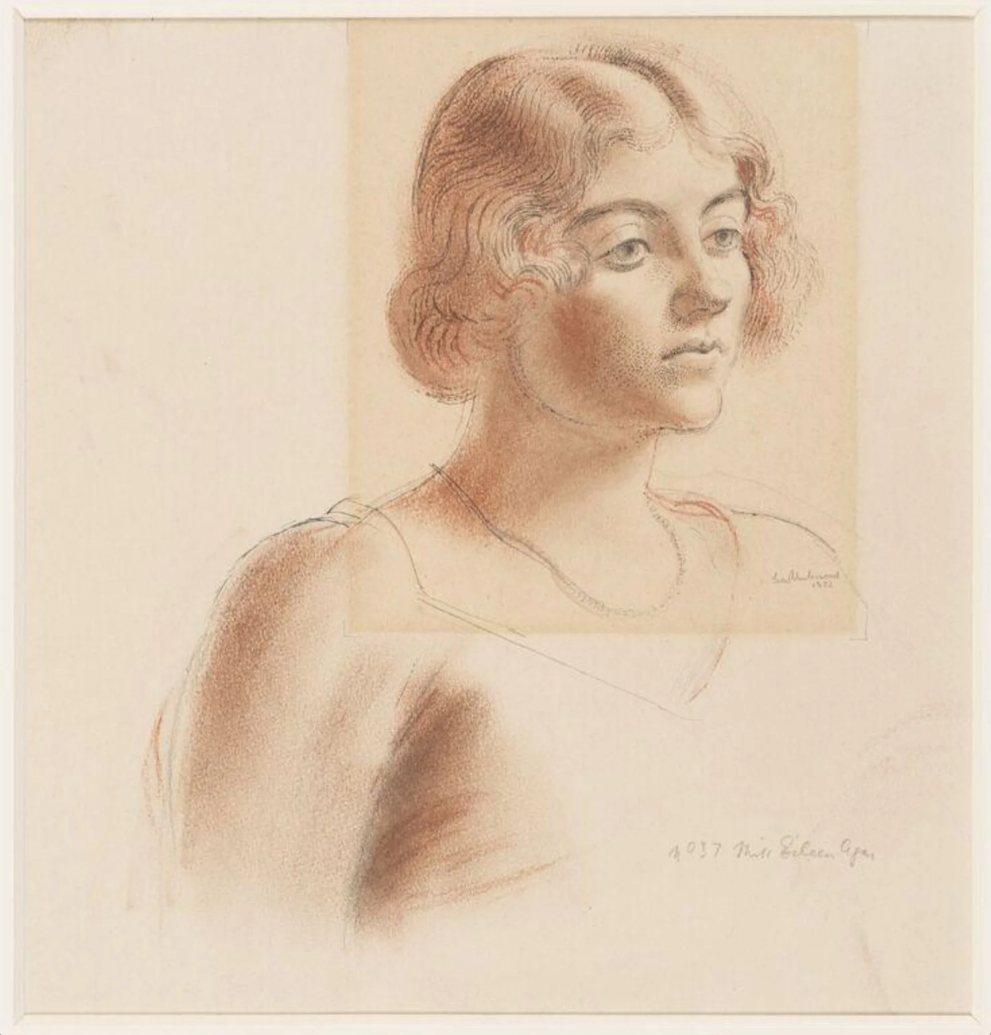 Drawing of Eileen Agar when a student in 1922