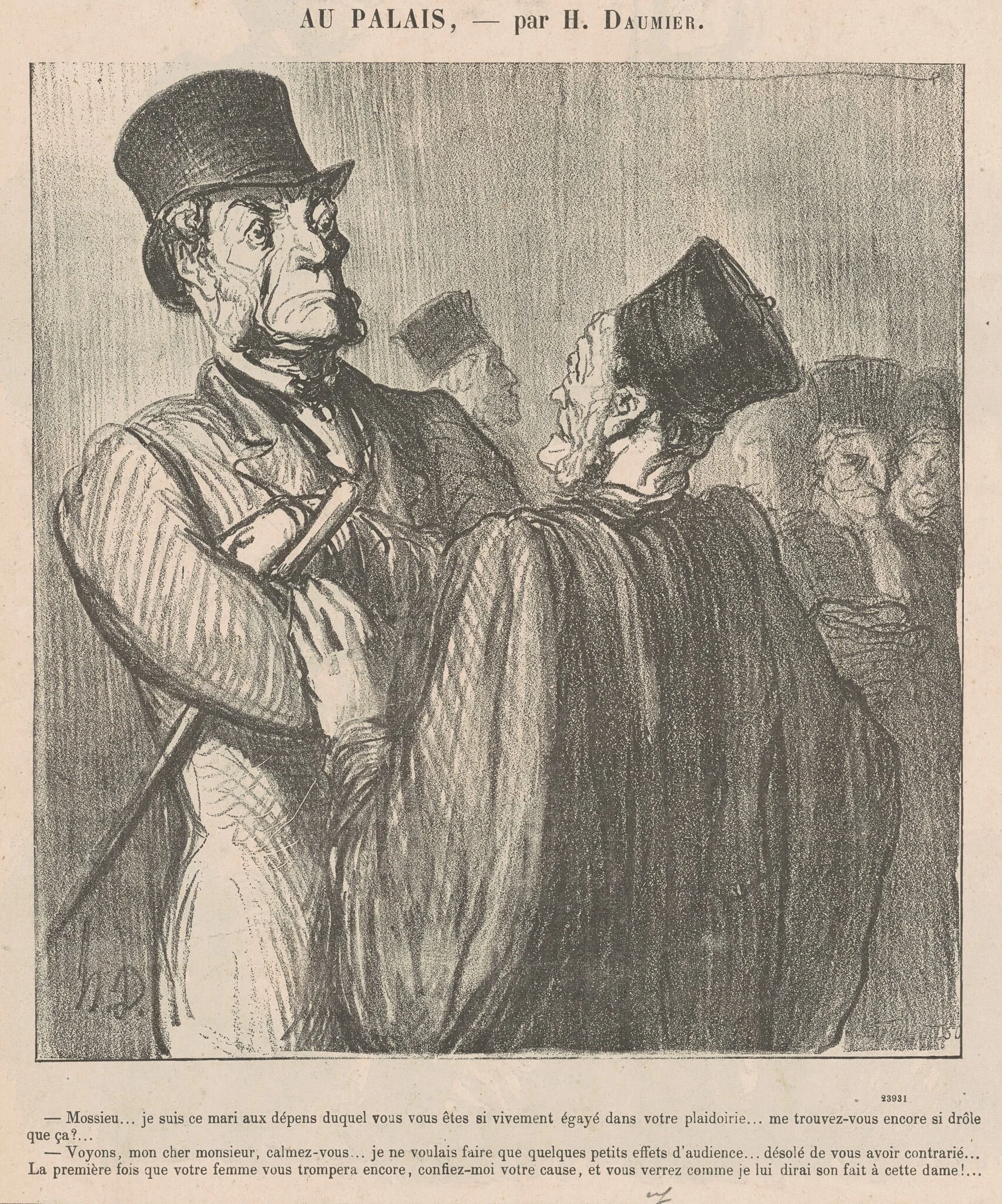 Mossieu ... je suis ce mari aux dépens duquel, by Honoré Daumier, ink, 1866