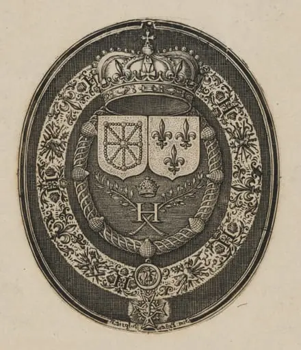 Shields of Henry IV and Maria de Medici [bottom half]