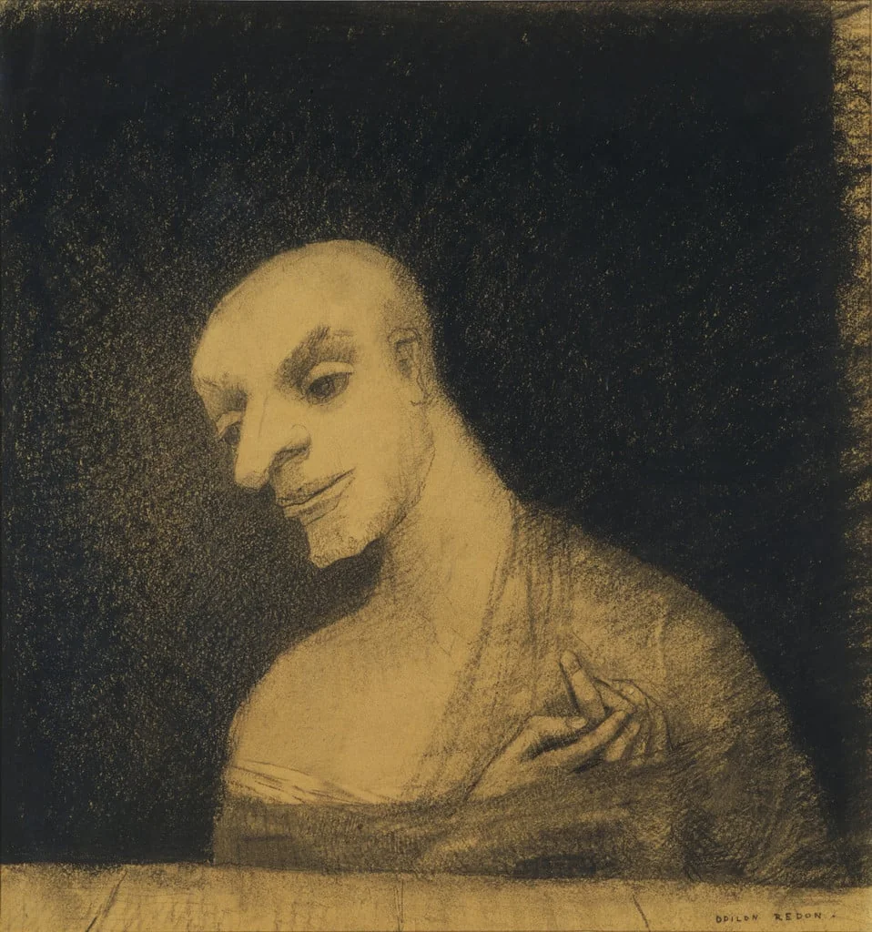 Untitled, by Odilon Redon, charcoal, 1881