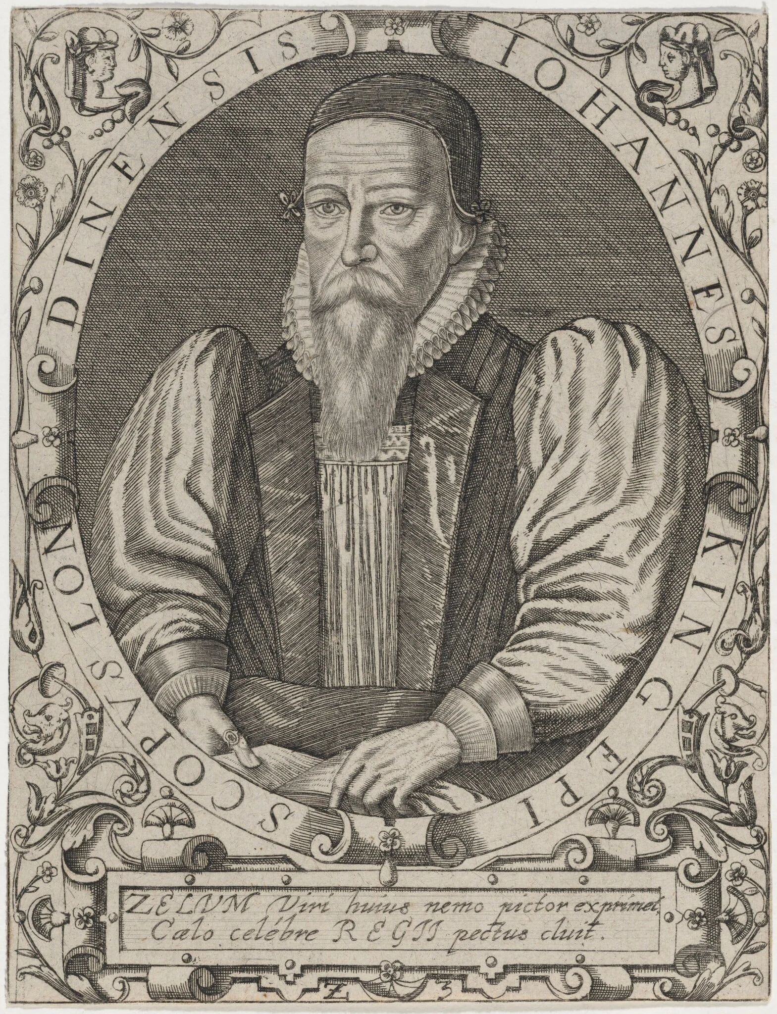 John King, Bishop of London, by Unknown 19th Century, ink, 1650