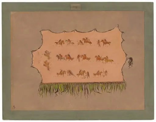Facsimile of Chief Four Men's Robe - Mandan