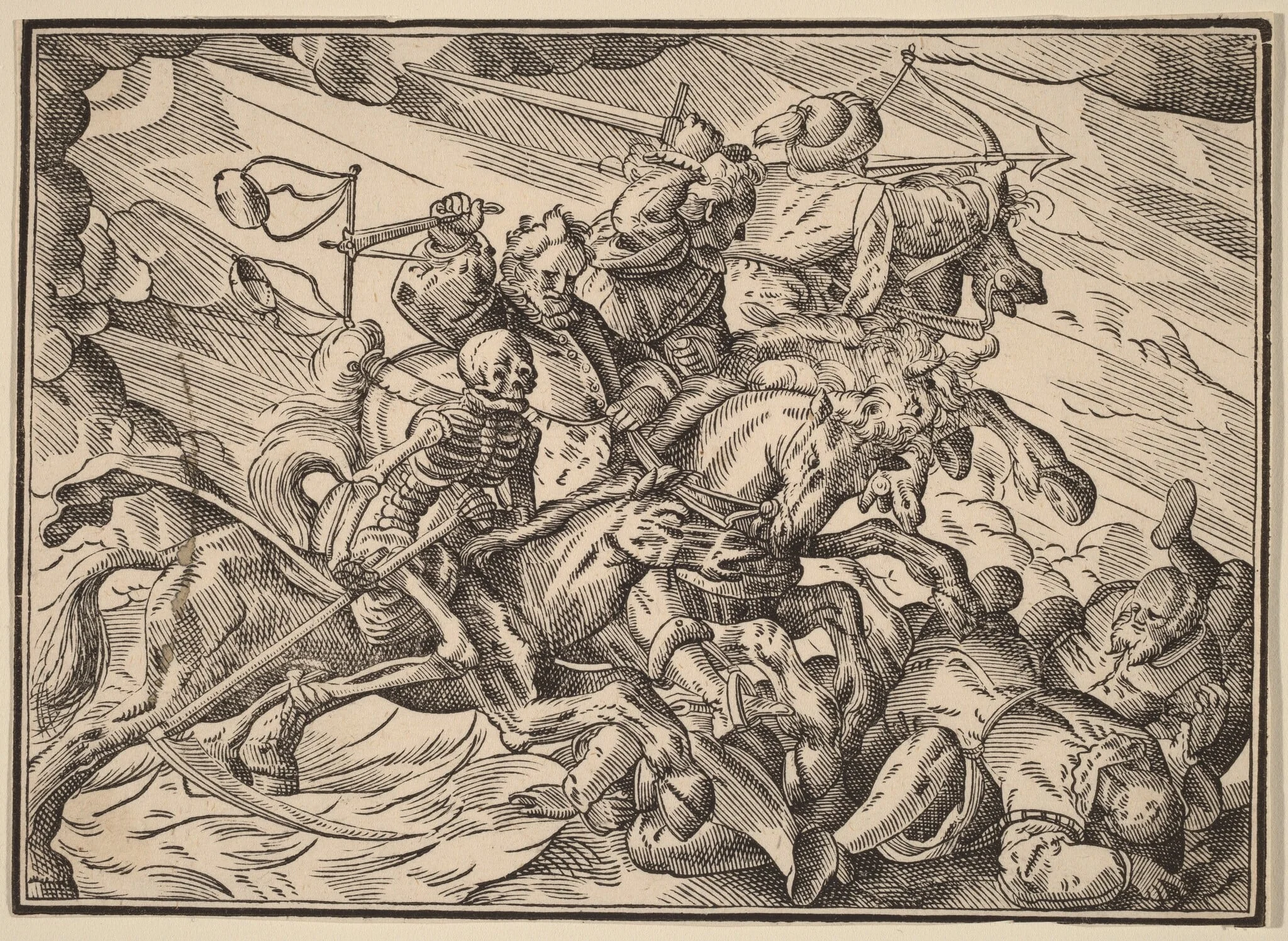 The Four Horsemen of the Apocalypse, by Christoph Murer, ink, 1630