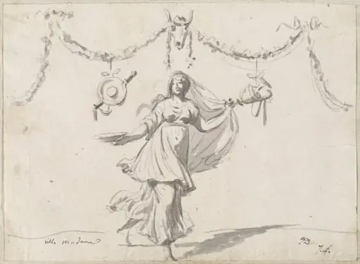 Ornament with a Woman in Ancient Dress