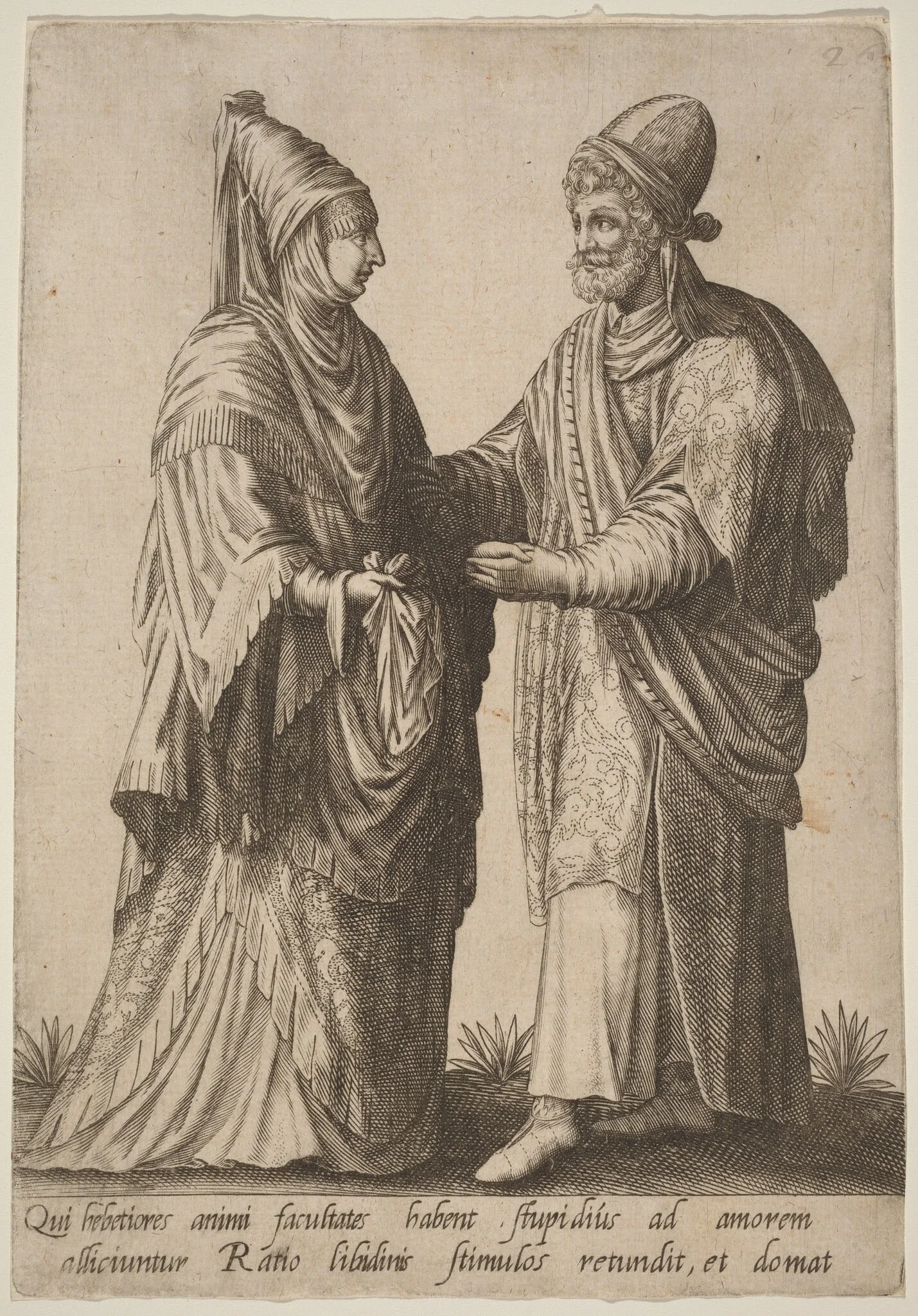 Qui hebetiores animi facultates..., by Robert Boissard, ink, 1597