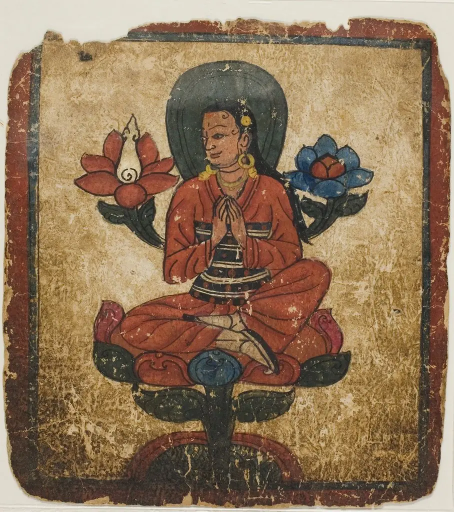 Figure Seated on Lotus, from a Set of Initiation Cards (Tsakali)