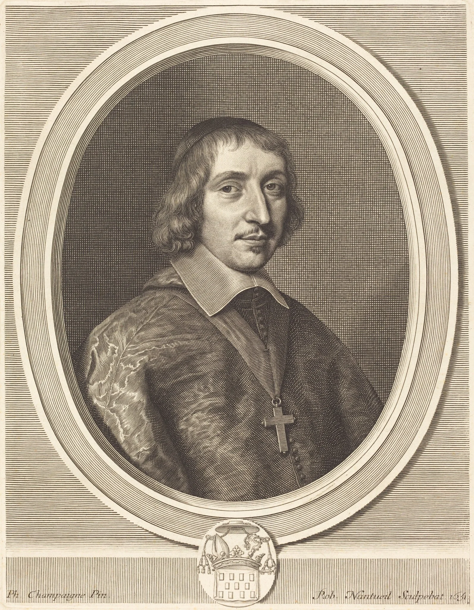 Philibert-Emmanuel de Beaumanoir Lavardin, by Robert Nanteuil, ink, 1651