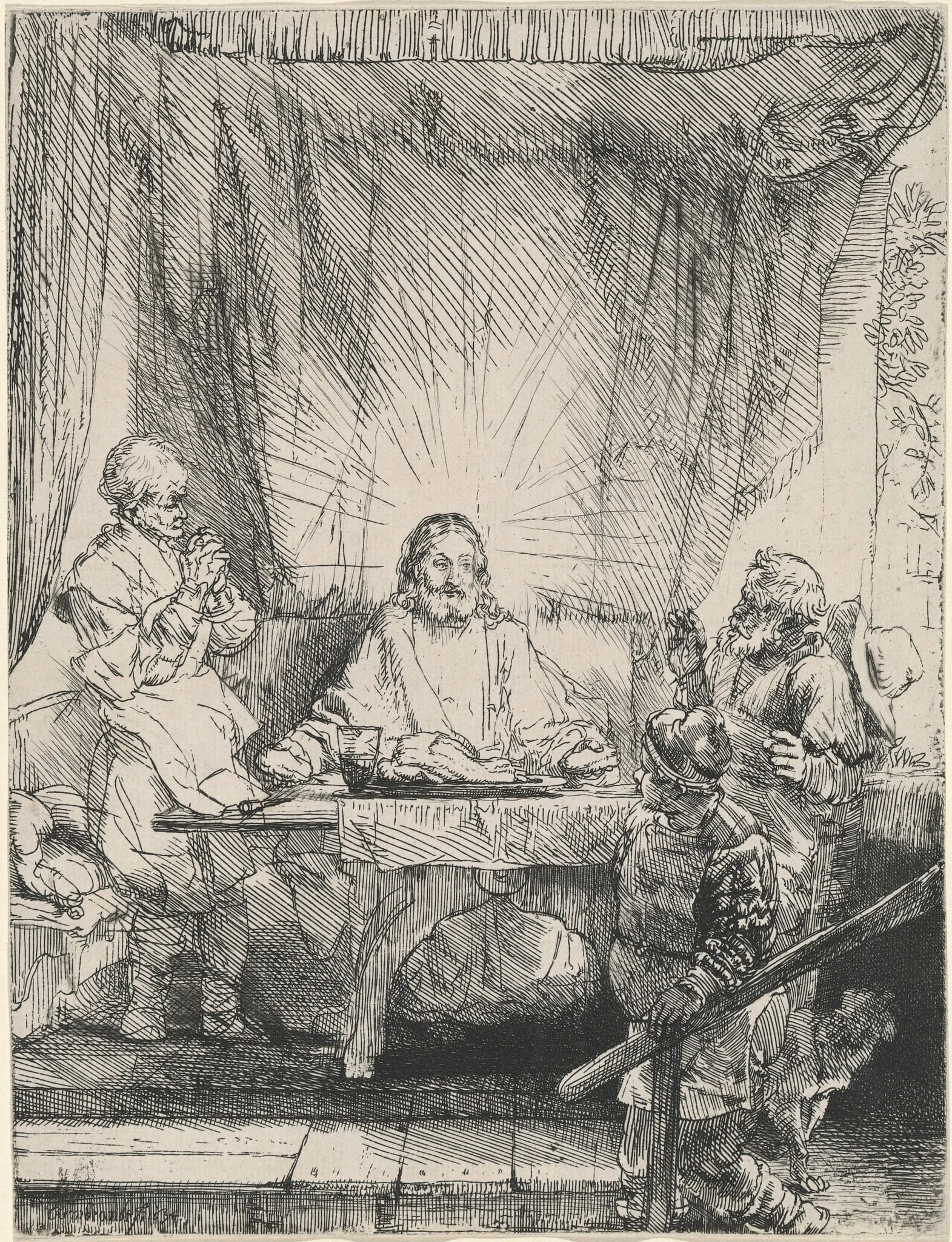 Christ at Emmaus: the Larger Plate