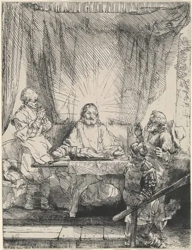 Christ at Emmaus: the Larger Plate