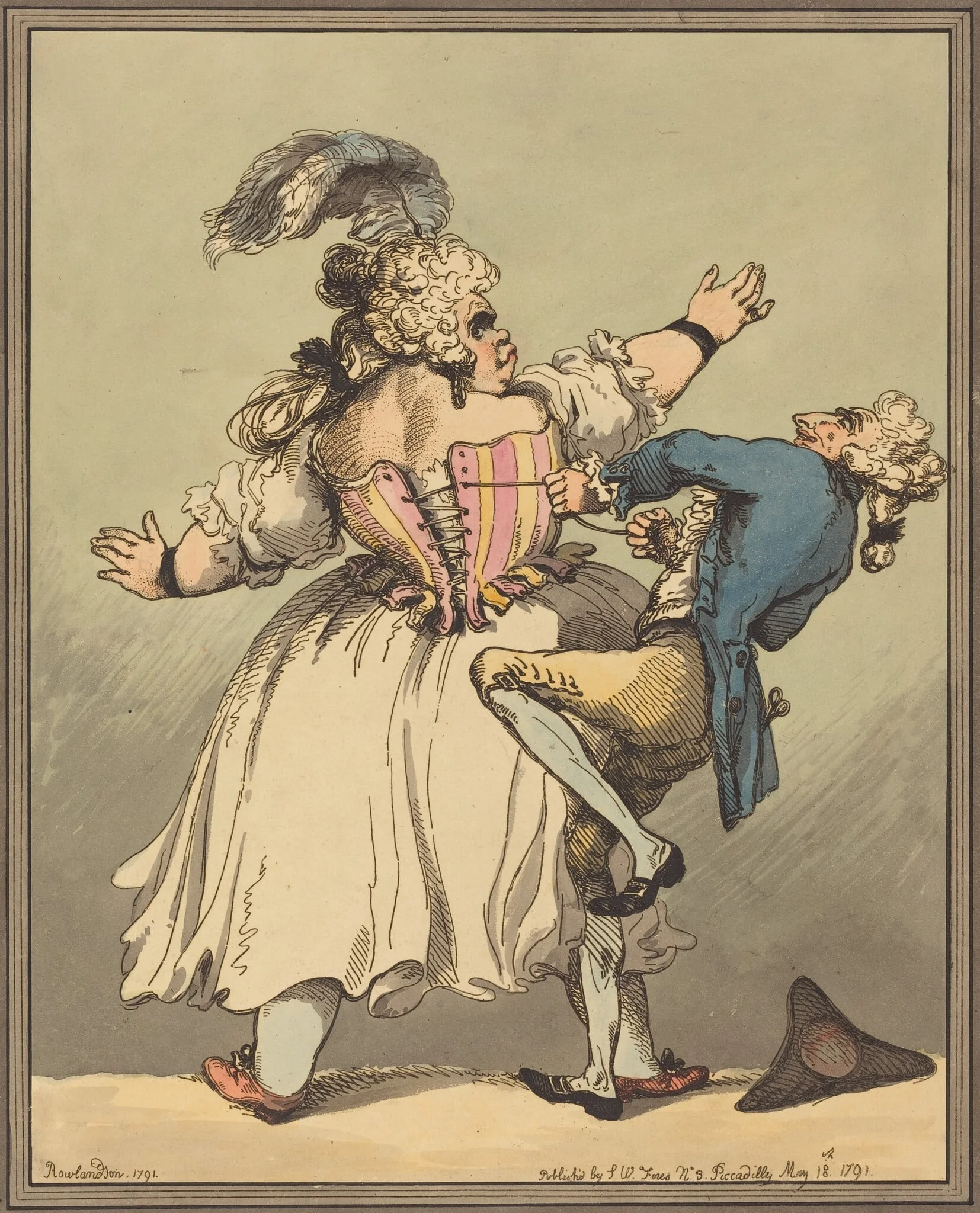 A Little Tighter, by Thomas Rowlandson, ink, 1791